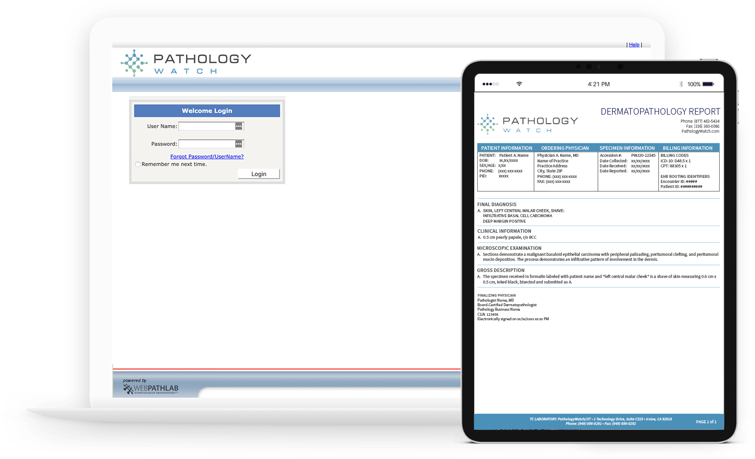 PathologyWatch reports portal