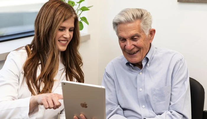 digital derm discussion with patient