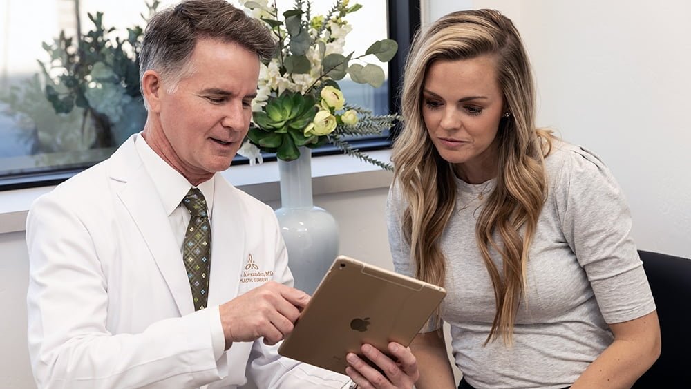 doctor discussing to patient about acne